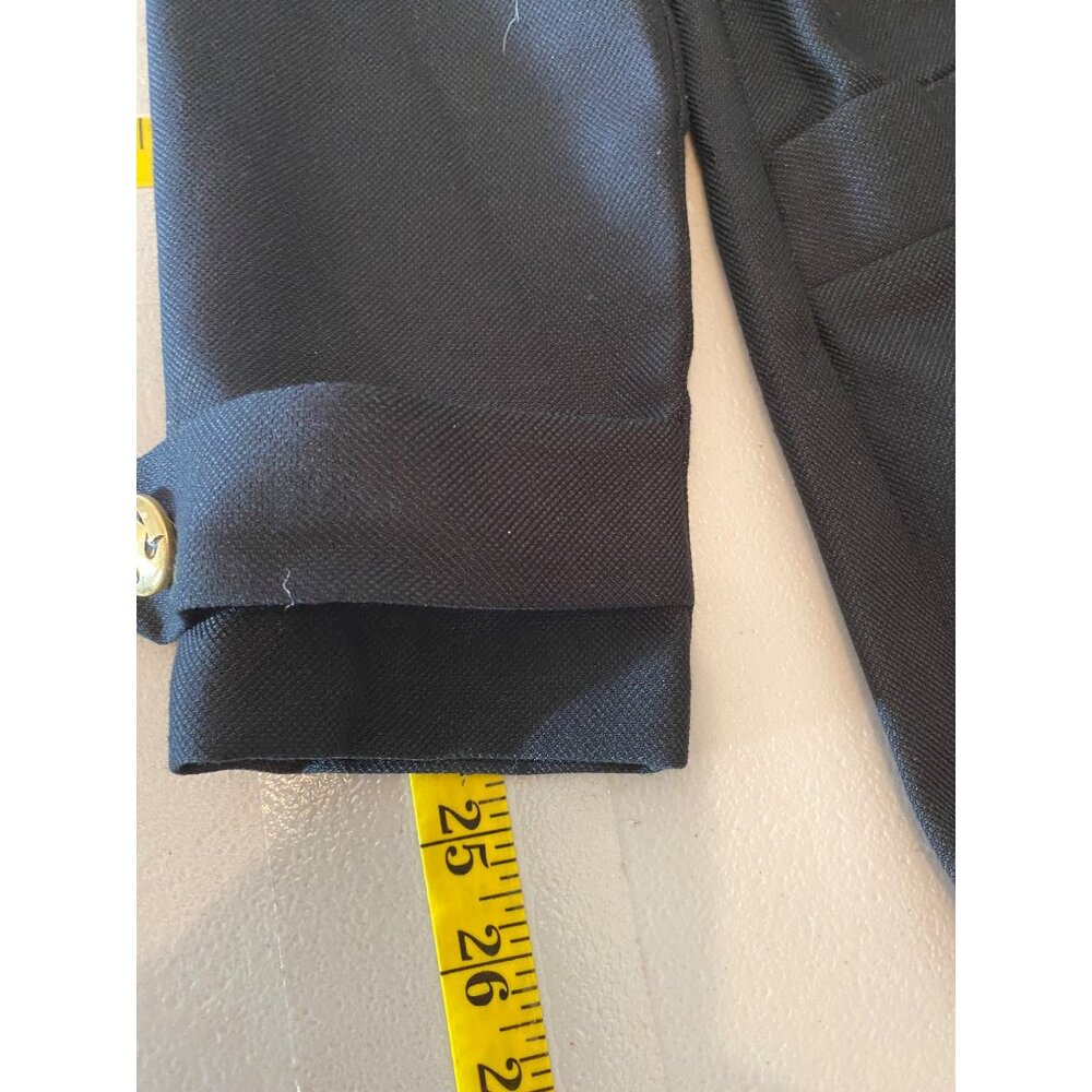 Vintage Cache Coat Dress Black Skort Pants Gold Studded Lapel Button Detail - Picture 12 of 12